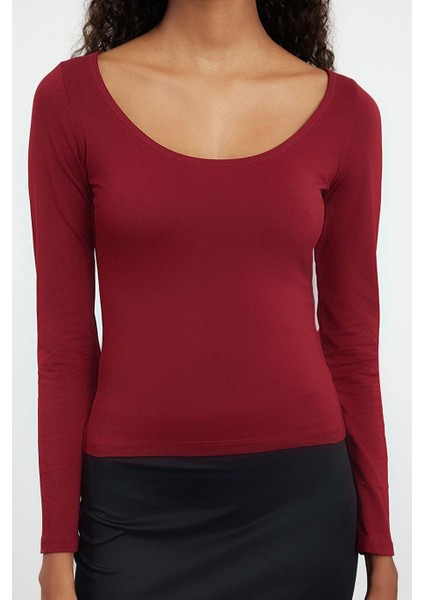 Stil Kadın Fitted Vücuda Oturan Bluz Regular Örme Slim Kalıp fırsatları