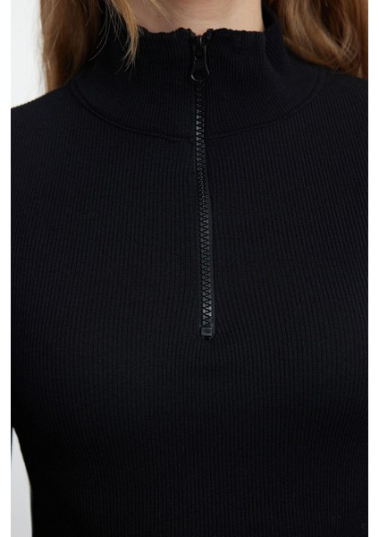 Stil Kadın Fitted Vücuda Oturan Esnek Bluz Örme Slim Kalıp fırsatları