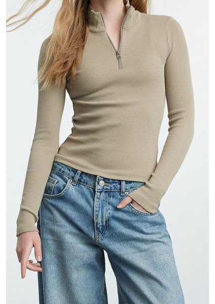 Stil Kadın Fitted Vücuda Oturan Esnek Bluz Regular Örme Slim Kalıp fiyatları