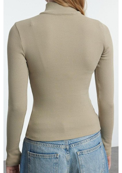 Stil Kadın Fitted Vücuda Oturan Esnek Bluz Regular Örme Slim Kalıp indirimleri