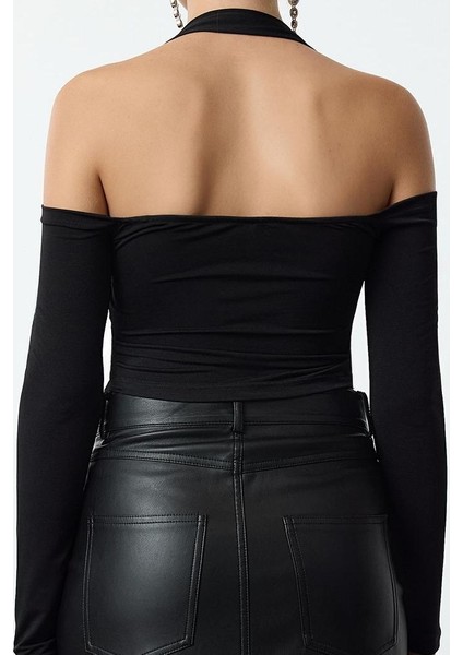 Stil Kadın Crop Bluz Regular Örme Fitted Kalıp indirimleri