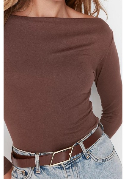 Stil Kadın Fitted Vücuda Oturan Kol Viskoz Esnek Bluz Regular Örme Slim Kalıp Düşük Kol fiyatları