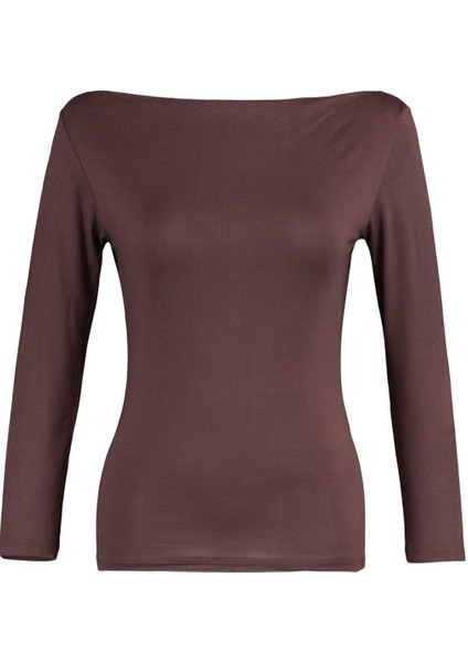 Stil Kadın Fitted Vücuda Oturan Kol Viskoz Esnek Bluz Regular Örme Slim Kalıp Düşük Kol modelleri