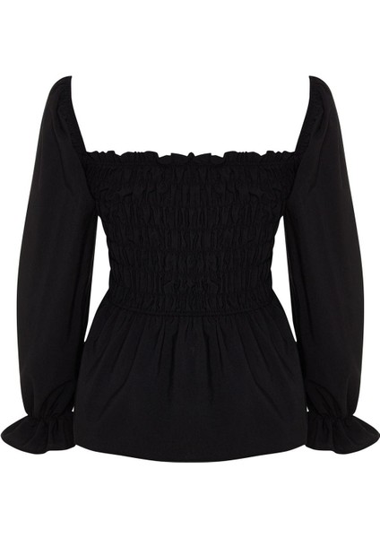 Stil Kadın Gipeli Bluz Crop Dokuma Fitted Kalıp Büyük Beden Büzgülü/fırfırlı Kol modelleri