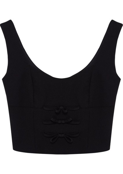 Stil Kadın Fiyonk Detaylı Bluz Regular Dokuma Fitted Kalıp