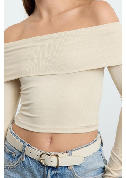 Stil Kadın Kısa Esnek Bluz Crop Örme Slim Kalıp fiyatları
