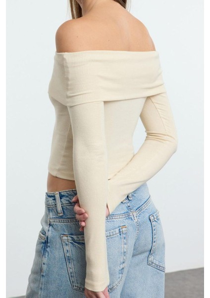 Stil Kadın Kısa Esnek Bluz Crop Örme Slim Kalıp indirimleri