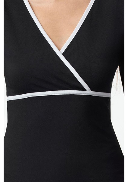 Stil Kadın Biye Detaylı Fitted Vücuda Oturan Bluz Regular Örme Slim Kalıp Reglan Kol fiyatları