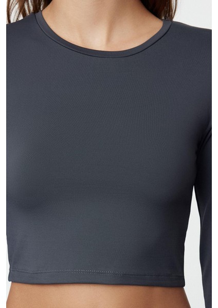 Stil Kadın Poliamid Fitted Vücuda Oturan Kollu Bluz Regular Örme Slim Kalıp fırsatları