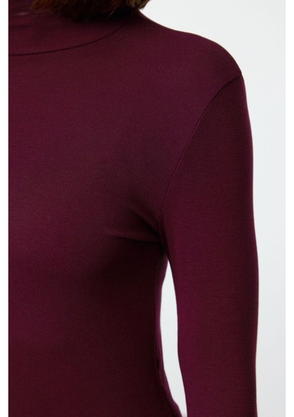 Kadın Moda Şık Regular Balıkçı Yaka Slim Kalıp Örme Yumuşak Kumaşlı Fitted Vücuda Oturan Esnek Bluz modelleri