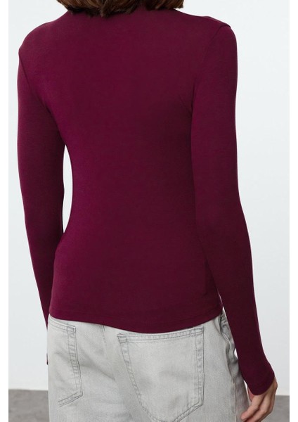 Kadın Moda Şık Regular Balıkçı Yaka Slim Kalıp Örme Yumuşak Kumaşlı Fitted Vücuda Oturan Esnek Bluz fırsatları