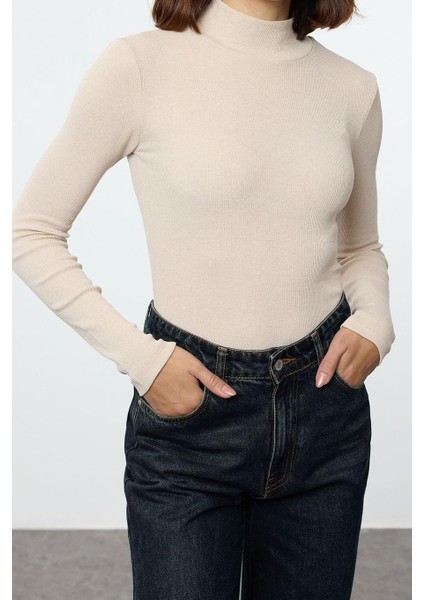 Stil Kadın 2li Paket Fitilli Fitted Vücuda Oturan Kol Esnek Bluz Regular Örme Slim Kalıp modelleri