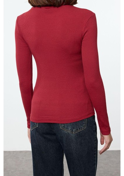 Stil Kadın 2li Paket Fitilli Fitted Vücuda Oturan Kol Esnek Bluz Regular Örme Slim Kalıp indirimleri