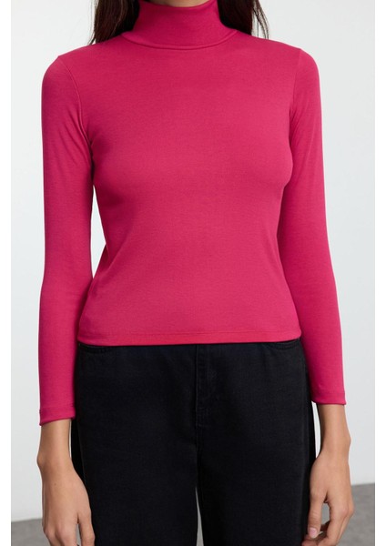 Stil Kadın Yumuşak Kumaşlı Fitted Vücuda Oturan Esnek Bluz Regular Örme Slim Kalıp modelleri