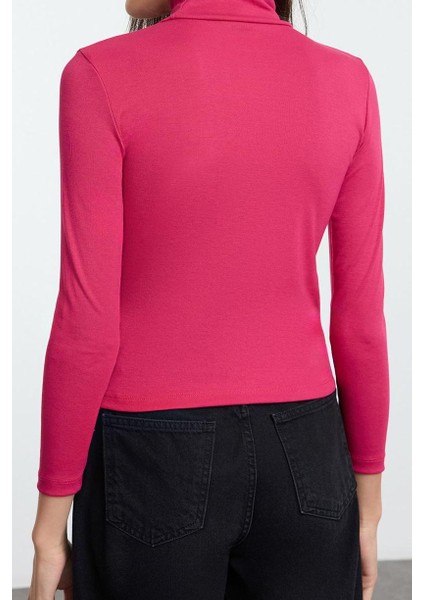 Stil Kadın Yumuşak Kumaşlı Fitted Vücuda Oturan Esnek Bluz Regular Örme Slim Kalıp indirimleri