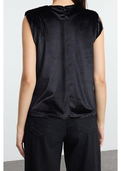 Stil Kadın Vatka ve Büzgü Drape Detaylı Bluz Regular Örme Regular Kalıp Ay Kol fırsatları