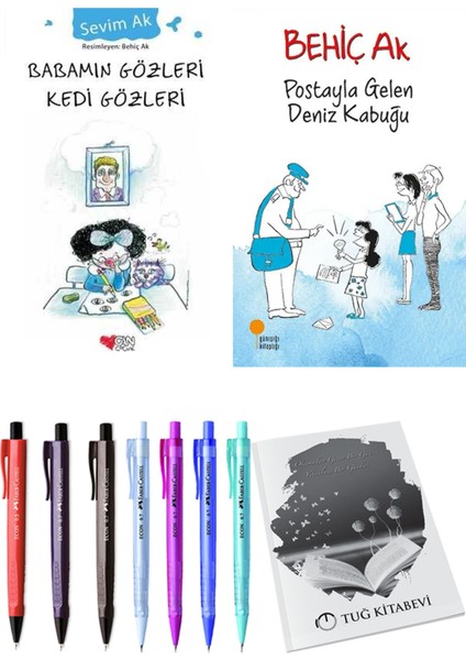 Postayla Gelen Deniz Kabuğu ve Babamın Gözleri Kedi Gözleri 2li Set
