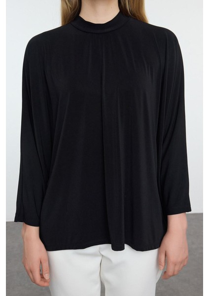 Stil Kadın Geniş Kalıp Esnek Bluz Uzun Örme Oversize Kalıp modelleri