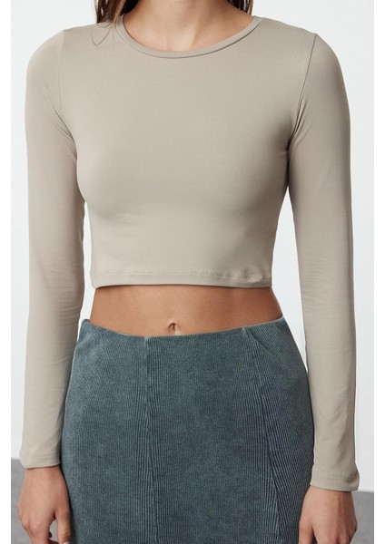 Stil Kadın Poliamid Fitted Vücuda Oturan Kollu Bluz Regular Örme Slim Kalıp fırsatları