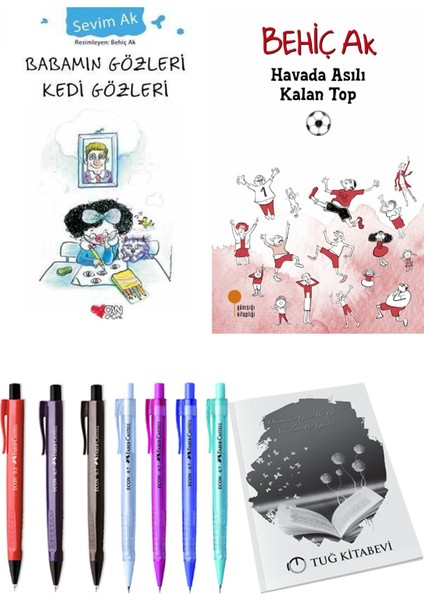 Havada Asılı Kalan Top ve Babamın Gözleri Kedi Gözleri 2li Set