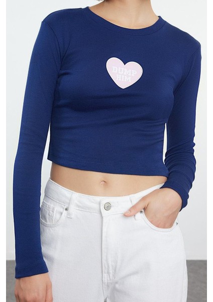 Stil Kadın Baskılı Kısa Fitted Vücuda Oturan Bluz Crop Örme Slim Kalıp fiyatları