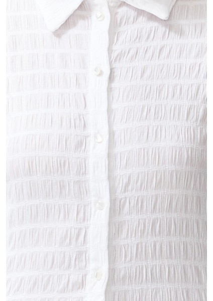 Stil Kadın Dokulu Fitted Vücuda Oturan Kollu Esnek Bluz Crop Örme Slim Kalıp indirimleri