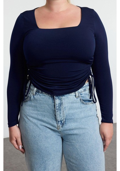 Stil Kadın Sandy Bluz Regular Örme Fitted Kalıp Büyük Beden fırsatları