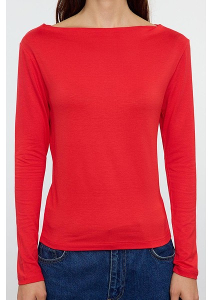 Stil Kadın Fitted Vücuda Oturan Kol Viskoz Esnek Bluz Regular Örme Slim Kalıp Düşük Kol modelleri