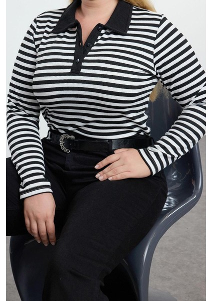 Stil Kadın Bluz Regular Örme Regular Kalıp Büyük Beden