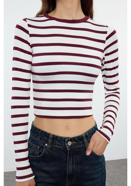 Stil Kadın Viskoz Yumuşak Kumaşlı Fitted Esnek Bluz Crop Örme Slim Kalıp modelleri