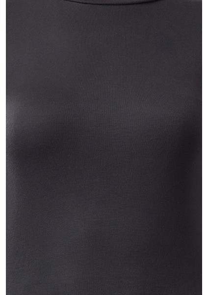 Stil Kadın Viskon Esnek Bluz Crop Örme Slim Kalıp fırsatları