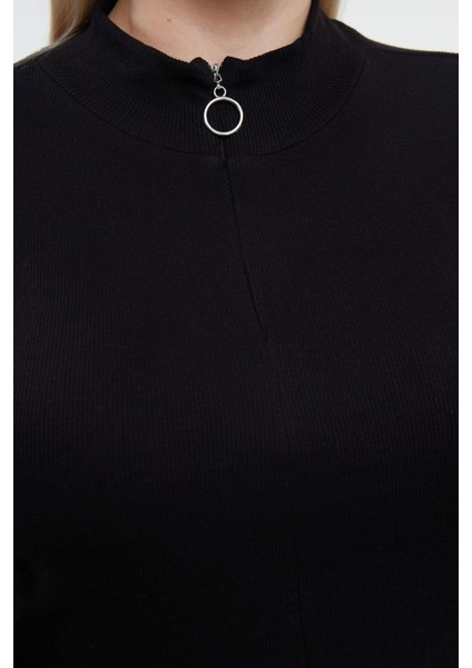 Stil Kadın Kaşkorse Bluz Regular Örme Fitted Kalıp Büyük Beden indirimleri