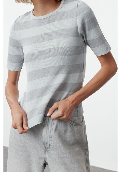Stil Kadın Bluz Regular Triko Slim Kalıp
