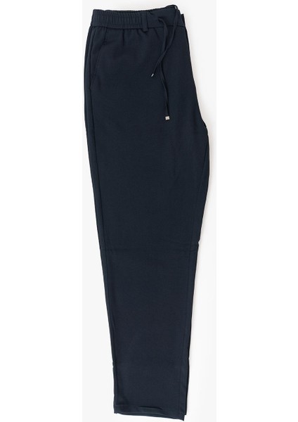 Erkek Lacivert Yandan Cepli Bağcıklı Beli Lastikli Kemerli 969 Jogger Pantolon modelleri