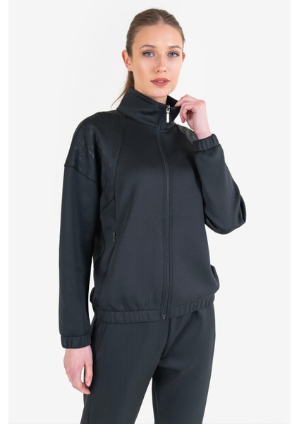Siyah Kadın Fermuarlı Sweatshirt 23N-2124 fiyatları