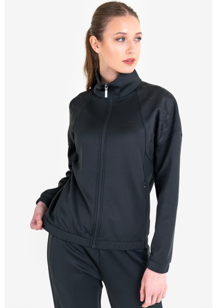 Siyah Kadın Fermuarlı Sweatshirt 23N-2124 fırsatları