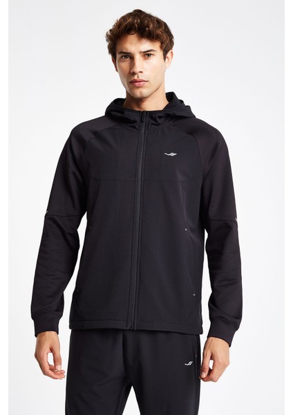 24N-1115 Erkek Fermuarlı Kapşonlu Üst