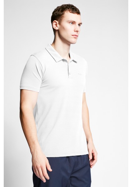 Beyaz Erkek Kısa Kollu Polo Yaka T-Shirt 23S-1275-23N