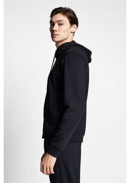 Siyah Erkek Fermuarlı Kapüşonlu Sweatshirt 23S-1241-23N fiyatları
