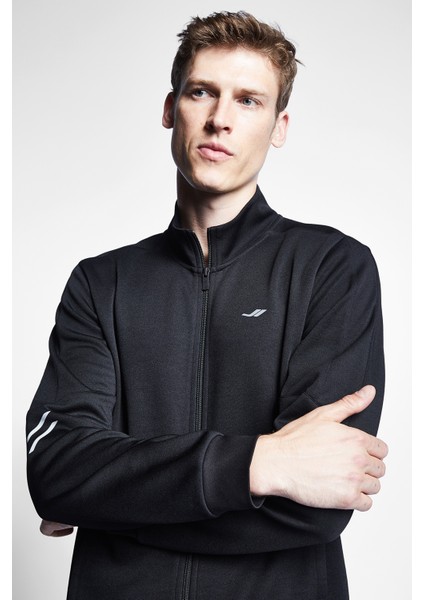 Siyah Erkek Fermuarlı Sweatshirt 23S-1247-23N fırsatları