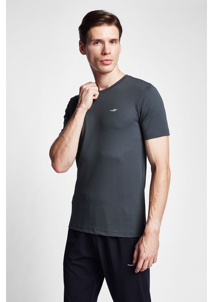 Antrasit Erkek Kısa Kollu T-Shirt 24S-1294-24B