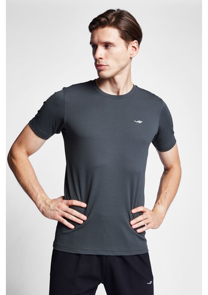 Antrasit Erkek Kısa Kollu T-Shirt 24S-1294-24B
