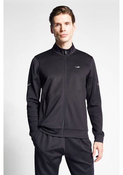 Siyah Erkek Fermuarlı Sweatshirt 24S-1249-24B