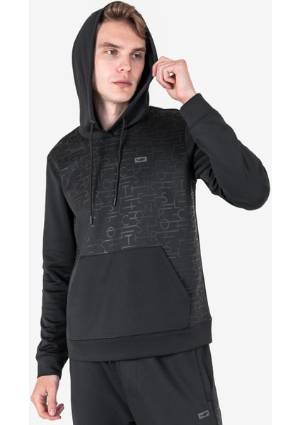 24B-1137-23N Kapsonlu Sweatshırt Erkek Sıyah 24BTES001137-633