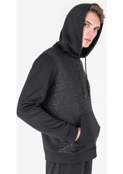 24B-1137-23N Kapsonlu Sweatshırt Erkek Sıyah 24BTES001137-633