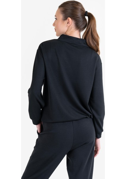 Siyah Kadın Uzun Kol Sweatshirt 23N-2105 fırsatları
