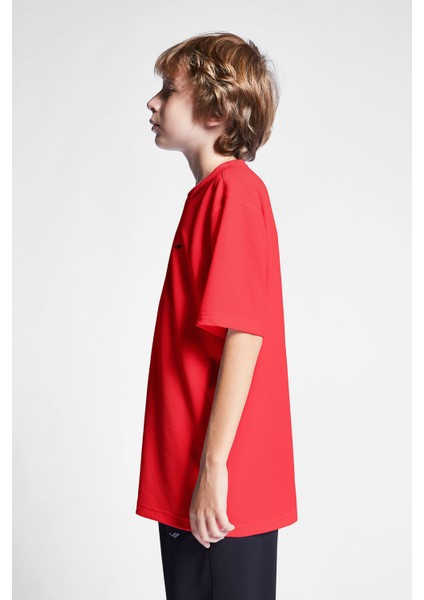 Kırmızı Çocuk Kısa Kollu T-Shirt 24S-3298-24B