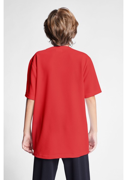 Kırmızı Çocuk Kısa Kollu T-Shirt 24S-3298-24B