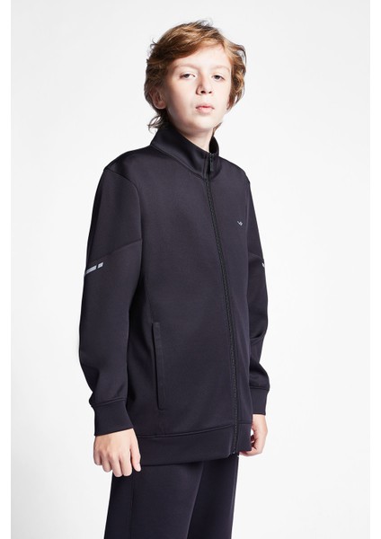 Siyah Çocuk Fermuarlı Sweatshirt 24S-3249-24B fiyatları