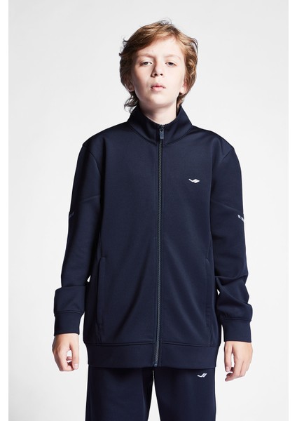 Lacivert Çocuk Fermuarlı Sweatshirt 24S-3249-24B